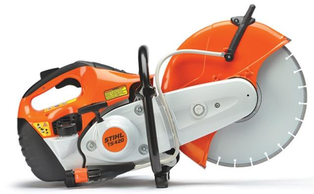 Stihl TS 420 Cutquik Concrete Saw with 3,5,10 Diamond Blade Package